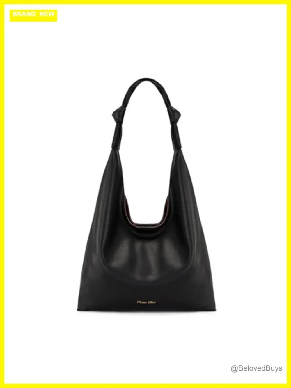 Elegant Double-Knot Hobo Tote Vegan Leather Lightweight Shoulder Bag Large
